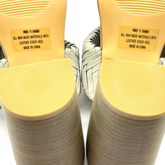 DV‎ Dolce Vita Womens Size 11 Bambi Sage Green Woven Heels Mules Sandals Shoes - Picture 12 of 14